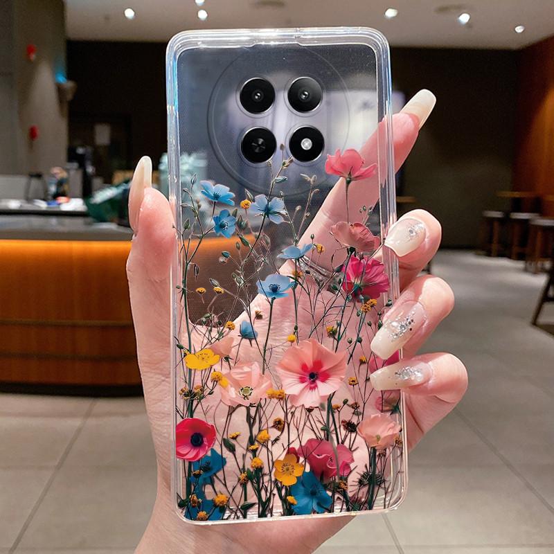 Phone Case For Realme 12 5G 12X 5G 13 5G C65 Protective Cases Realme Narzo N65 70X Capa Flower Butterfly Soft Silicone TPU Cover