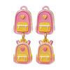 Boucles d'oreilles pendantes mignonnes en acrylique 1 paire Enseignante pour femmes, Thème Fête Commémorative Fête, Boucles d'oreilles Chiffre Alphabet Crayon Crayon Sac à dos 2D, Premier Jour