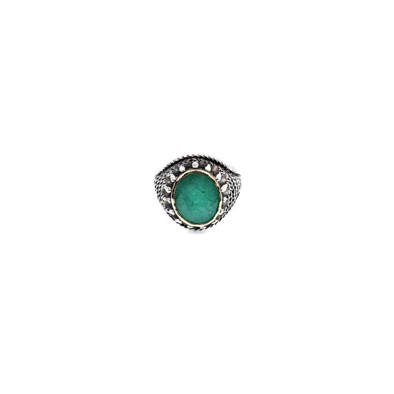 Bebello [ Bs-276] 925 Silver Jade Gemstone Ring