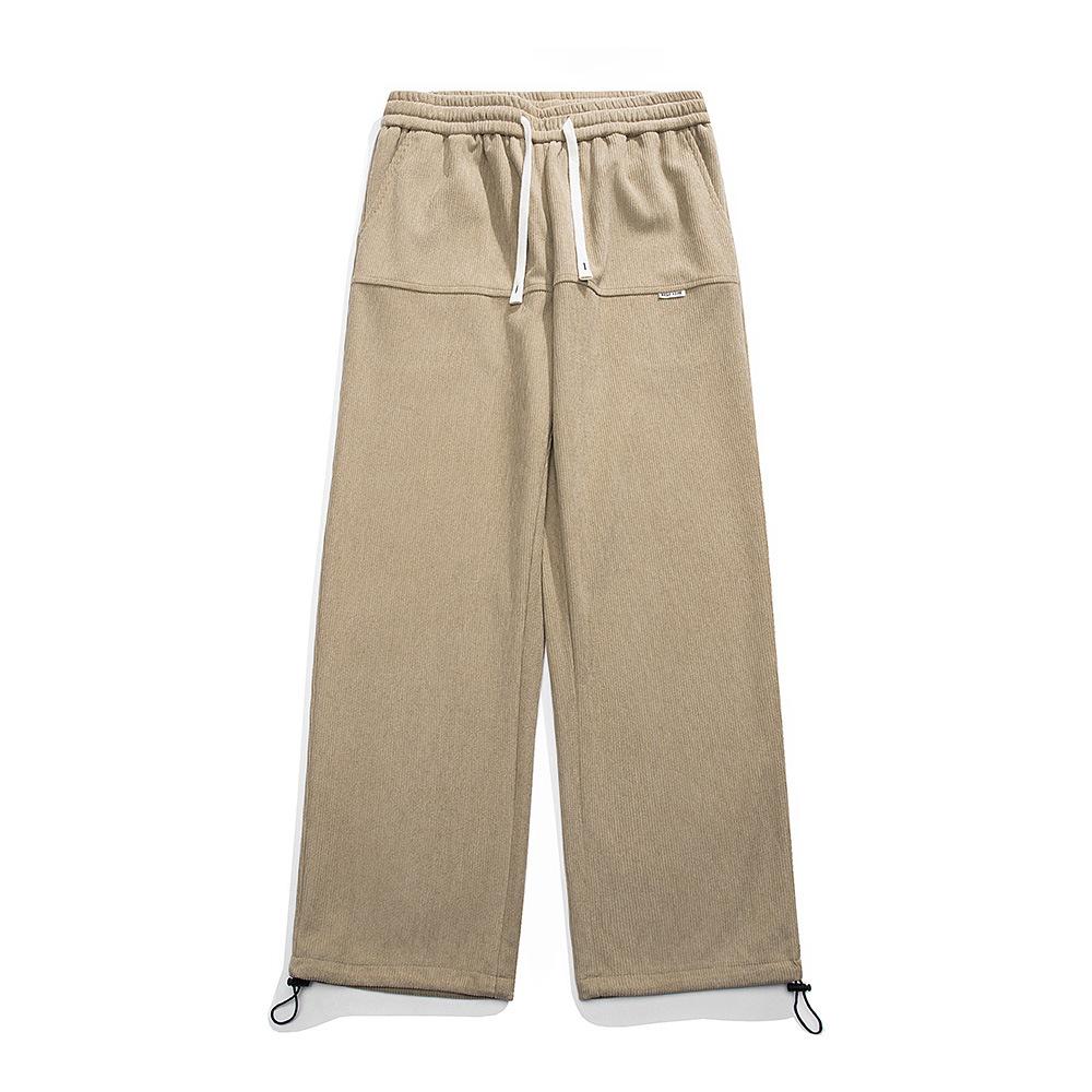 Corduroy Sweatpants Autumn and Winter New Hong Kong Style Loose Straight Casual Pants Men's Tooling Sweatpants One Piece Shop