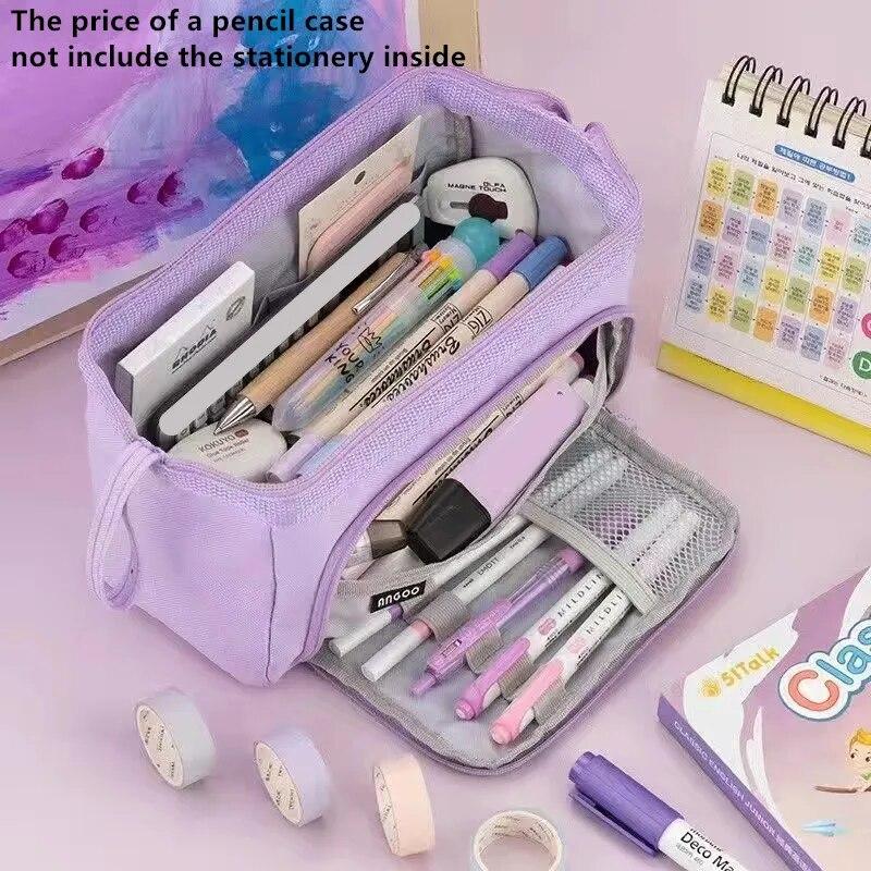 Federmäppchen mit großer Kapazität, süße Federmäppchen für Schüler, große Stifttasche, Aufbewahrungsbox für Jungen, Mädchen, Kinder, Büro, Schule, Schreibwaren