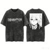T-shirt Vintage Girocollo Manica Corta Lavata Stampata Con Personaggio Violet Evergarden Disegnato Da Akatsuki Kana Light Novel Originale Violet Evergarden