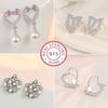 925 Sterling Silber Ohrringe für Damen Original Charm Doppelschleife Ohrringe Pavé Zirkonia Feine Verlobung Jahrestag Zirkon E335