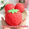 HefengCL Fraise Géante Surdimensionnée Taba TPR Jouet à Presser Doux Jouet Anti-Stress Simulation Fruit Cadeau Pour Enfants Salle de Classe