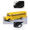 Diecast Alloy School Bus Toy for Kids Inertia Vehicle Model Pulled Car Educational Toys Birthday Gift for Boys 164
