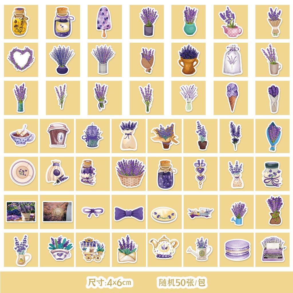 50/100 Cute Style Flowers and Succulent Graffiti Stickers Suitcase Decoration Waterproof Stickers DIY Hand Account Stickers