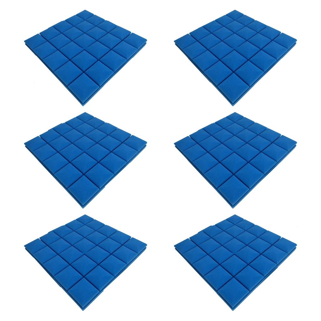 6PCS Acoustic Foam Panel Stop Absorption Sponge Studio KTV Soundproof