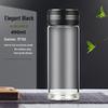 MINGHUI Glasbecher mit Stahldeckel, einlagig, 490ml