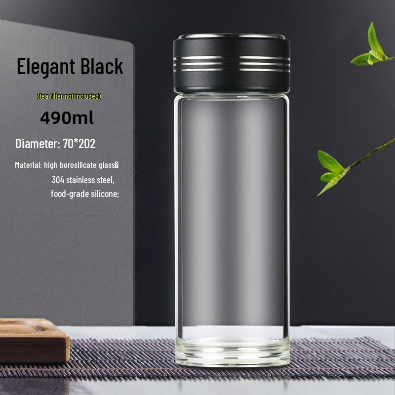 

MINGHUI Steel Lid Single-Layer Glass Cup 490ml