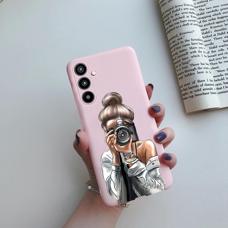 Cover Case For Samsung A34 5G Phone Shell On Samsung Galaxy A54 5G Back Cover Girl Silicone Soft Casing Shockproof Bumper Fundas