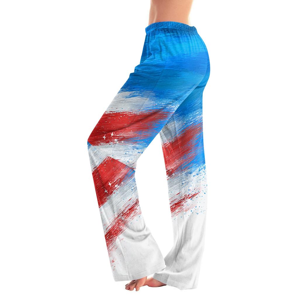 Women's Casual Fashion Independence Day Printed Loose-fitting Home Pajama Pants