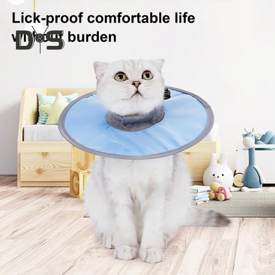 Weiches Katzenhalsband in Kegelform, verstellbarer Genesungskegel für kleine und große Katzen nach Operationen, um Lecken und Kratzen zu verhindern, wasserdichtes E-Schutzhalsband für Wunden