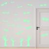 Halloween Stickers Luminous Eyes Ghost Party Decoration Stickers Fluorescent Horror Wall Stickers Holiday Party Room Decoration