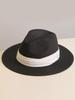 Wide Brim Straw Hat Unisex Casual Sun Protection Beach Hat Breathable UV Resistant