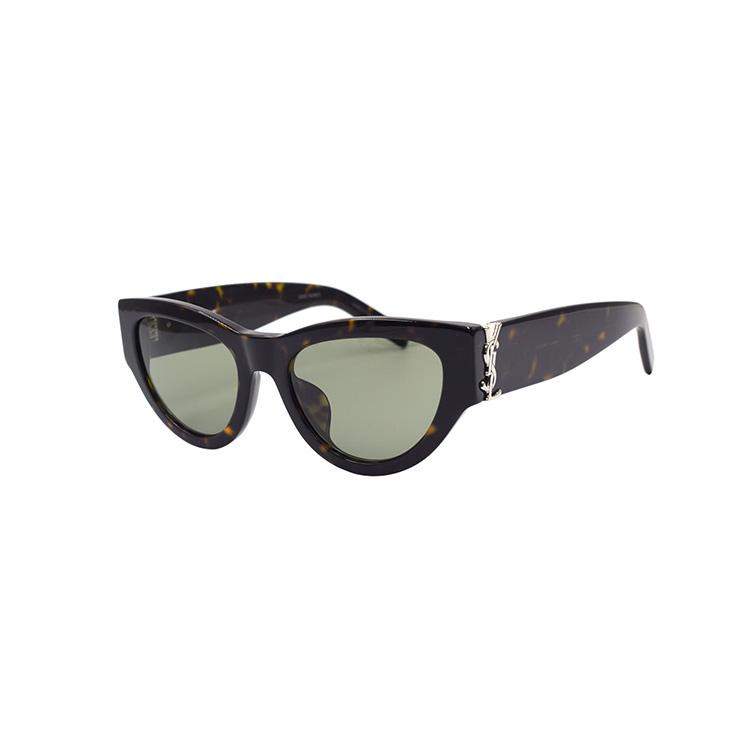 Saint Laurent Interwoven Letters Series Cat Eye Sunglasses Women Sunglasses Tortoise SLM94F-005