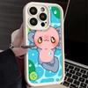 Phone Case for iPhone 17 Air 16E 15 16 Pro Max Axolotl Cartoon Cute Cover 14 Plus 13 12 Mini Soft Shell Silicone Fundas