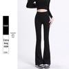 Women's Summer Ice Silk Yoga Pants - Flare, High Waist, Slim Fit