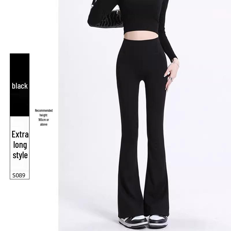 Women's Summer Ice Silk Yoga Pants - Flare, High Waist, Slim Fit