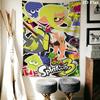 Splatoon game Wall Tapestry Aesthetic Wall Hanging Printed Fabric Blanket Decorative Tapestries for Bedroom Living Room Home Decor