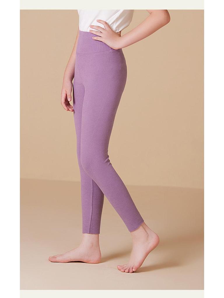 Kids' Fleece Leggings: High-Waisted, Tummy-Tucking, Double-Brushed, Thermal Pants for Autumn/Winter