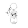Exquisite Stainless Steel Lettering Keychains Creative Beer Bottle Opener Keyring Men Car Trinket Accessories Father's Day Gifts