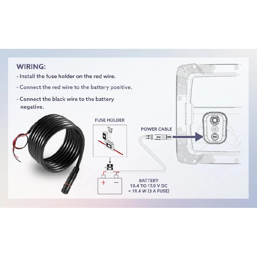 000-14172-001 HOOK2 Power Cable Power Cord Compatible with Lowrance HOOK2 and Hook Reveal Range Series 5" 7" 9" 12"