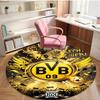 Borussia DortmundBVB Print Round Rug, Washable Floor Carpet, For Entryway Dorm Laundry Room Office Study, Home Decor Birthday Christmas Gift