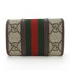 Used GUCCI Key Holder  Off Deer 603732 Sherry GG Supreme Canvas/leather Beige Beige Six Hooks