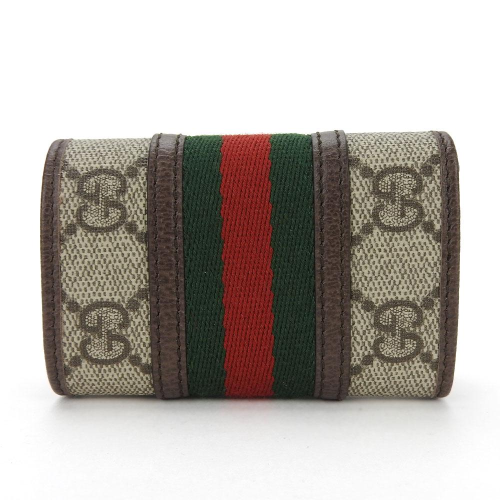 Used GUCCI Key Holder  Off Deer 603732 Sherry GG Supreme Canvas/leather Beige Beige Six Hooks
