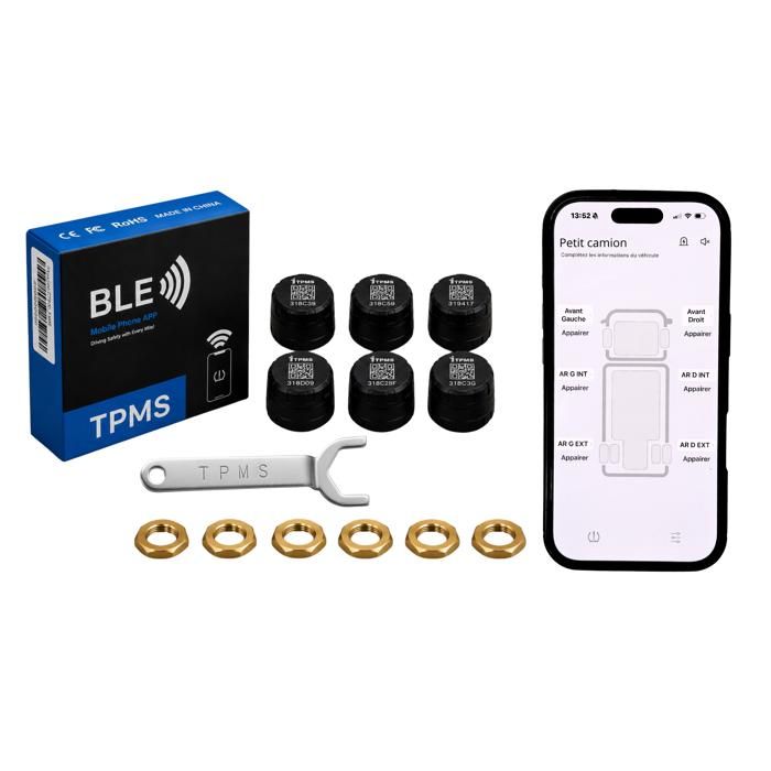TPMS System 6 Sensors for 6-Wheel