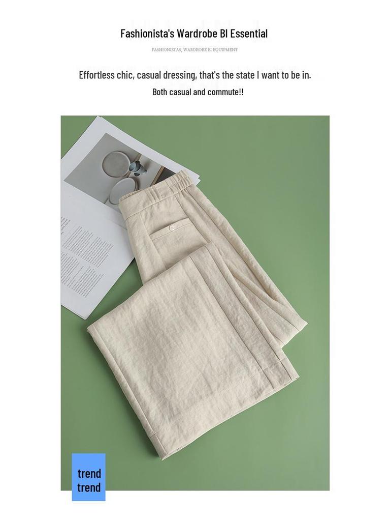 Women's High-Waisted Linen Wide-Leg Pants: Stylish, Comfortable, Casual Trousers for Summer (2026)