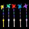 Children Fun Glowing Windmill Toys Funny Kids Diy Colourful Flashing Stick Toys Boys&Girls Birthday Holiday Party Supplies Gift