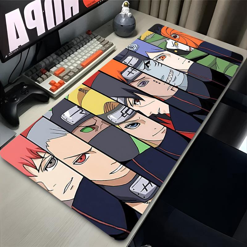 Mouse Pad Large XXL Computer Gamer Extended Keyboard Mousepad Laptop Game Desk Mat Naruto Aakatsuki Carpet Rubber Mouse Pads