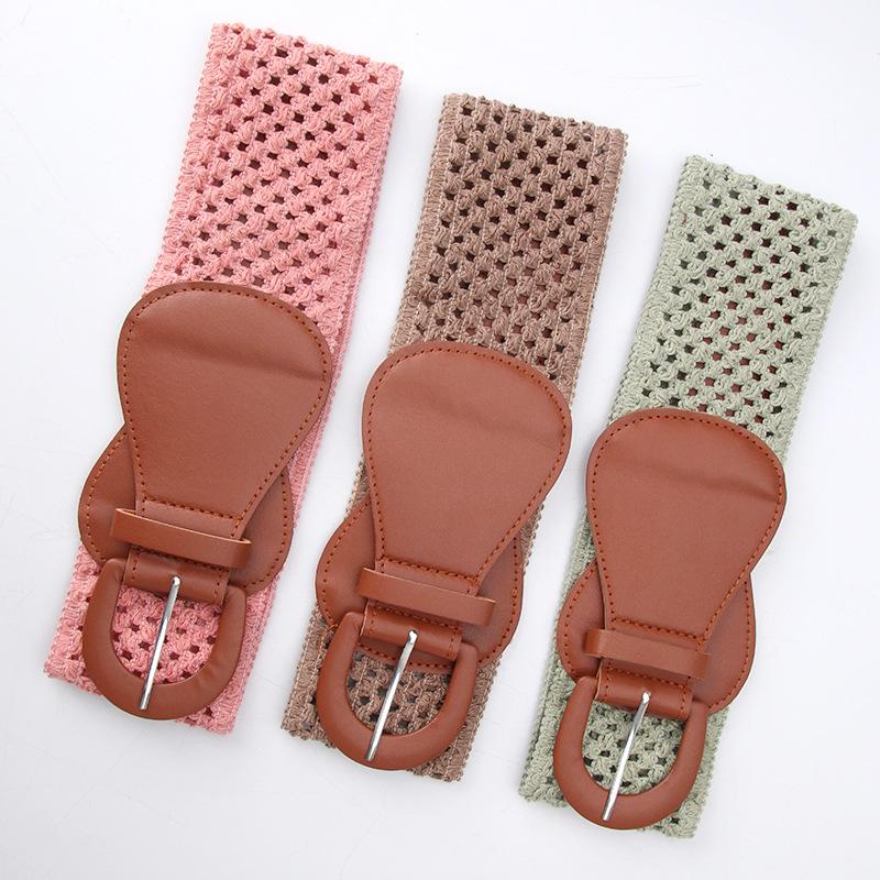 Women's Fashion Waist Cover All-match Dress Clothing Belt Simple Pin Class Elastic Elastic Strap Girls Decorative Strap