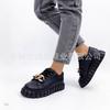 Chain Leather Upper Board Shoes Sneakers Large Size Women 'S Shoes Flat Single Shoe Four Seasons Strap Casual Shoes 41 -43