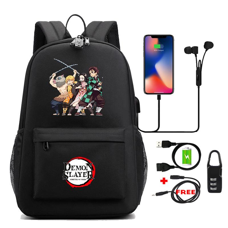 Anime Bookbag Teenage Backpack Cartoon Printing Laptop Bagpack Back To School Rucksack School Bags for Boy Girl Unisex Mochilas