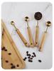 Acacia Wood Handle Stainless Steel Measuring Cups & Spoons Set - 8-Piece for Baking & Bartending