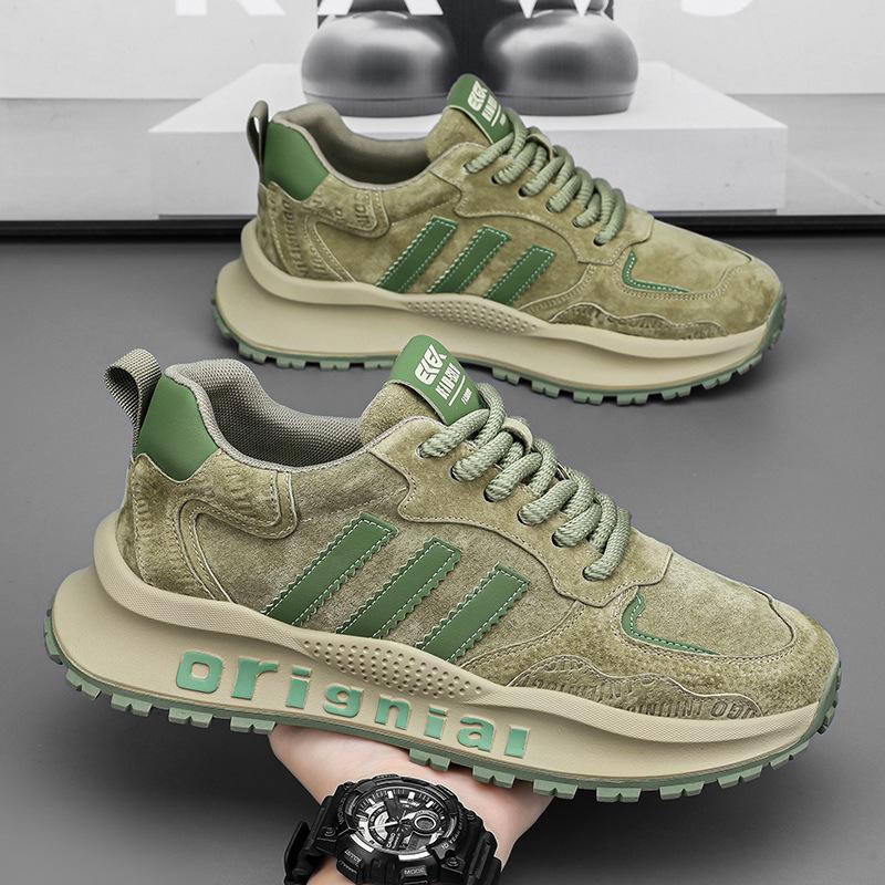 Podzimní nová retro třípruhová odolná proti opotřebení barevně sladěná sportovní a volnočasová obuv s měkkou podrážkou Forrest Gump