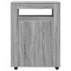 Narrow Bathroom Cabinet with Casters Gray Sonoma Particleboard
