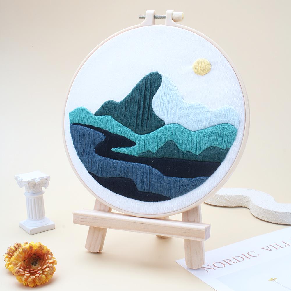 DIY Cross-Border Embroidery Kit: Brocade Rivers & Mountains