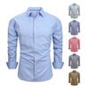 Heren Geruite Button-Down Shirt Lange Mouw Kraag Formeel Shirt Slim Fit Casual Shirt voor Kantoor Prom Feest Date