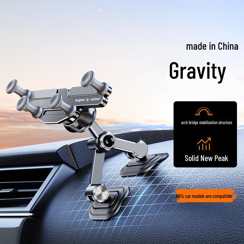 Metal Gravity Car Phone Holder 2025 Model, All-Aluminum for Dashboard Navigation