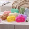 Fashion Solid Color Mesh Cosmetic Bag Lightweight Zipper Makeup Pouch Visibility Transparent Toiletry Storage Bag Mobile Phones