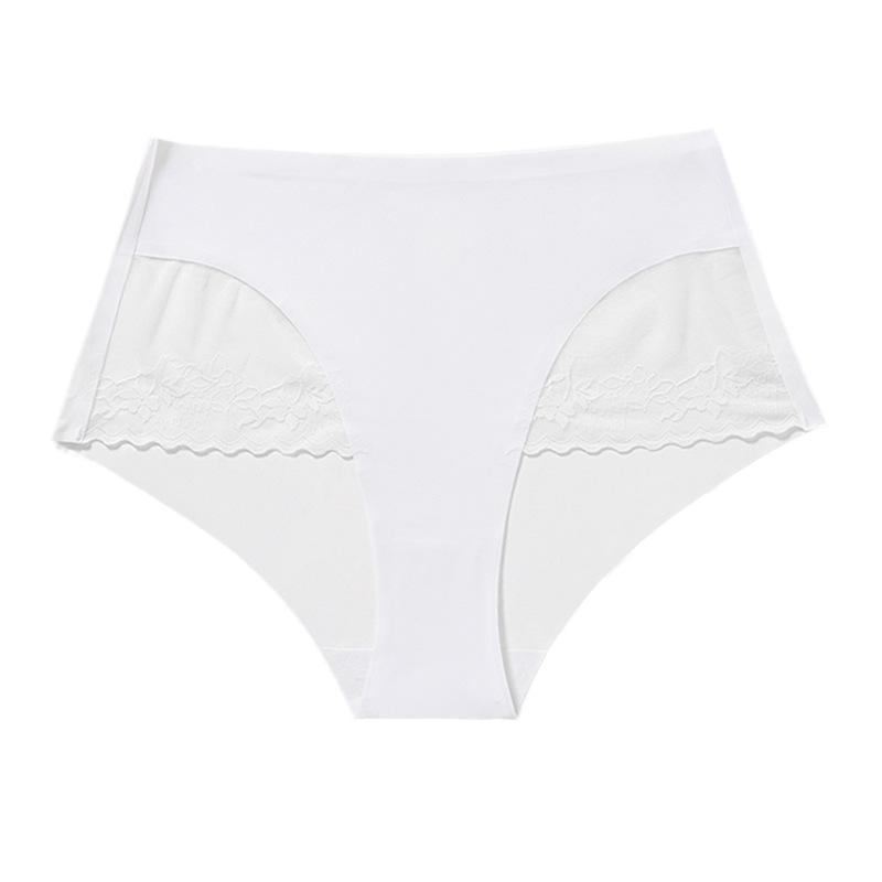 Plus Size Ladies Spring and Summer Lace Comfortable Breathable High Waist Seamless Triangle Briefs