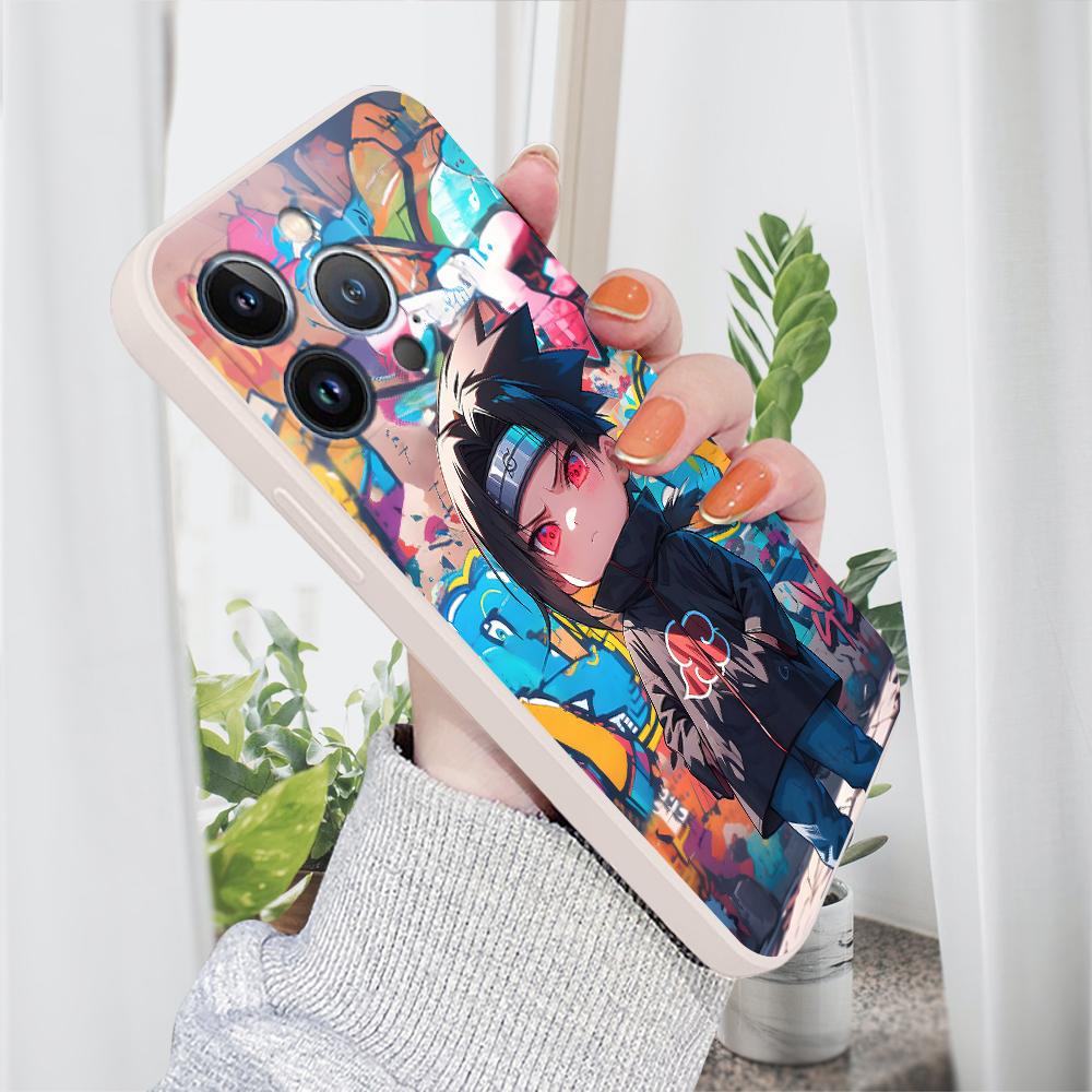 Popular Anime Phone Case for iPhone 15 14 13 12 11 Samsung Galaxy A12 A52 S24 S23 Xiaomi POCO Redmi Soft Square Liquid Silicone Cover