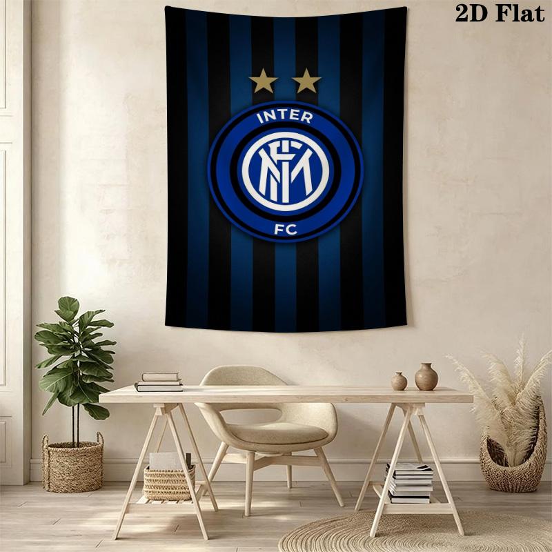 Inter Milan Fc Logo Wallpaper Threepiece Set 1 Duvet Cover 2 Pillowcase Without Core Bedding Set Christmas Birthday Gift Soft And Comfortable