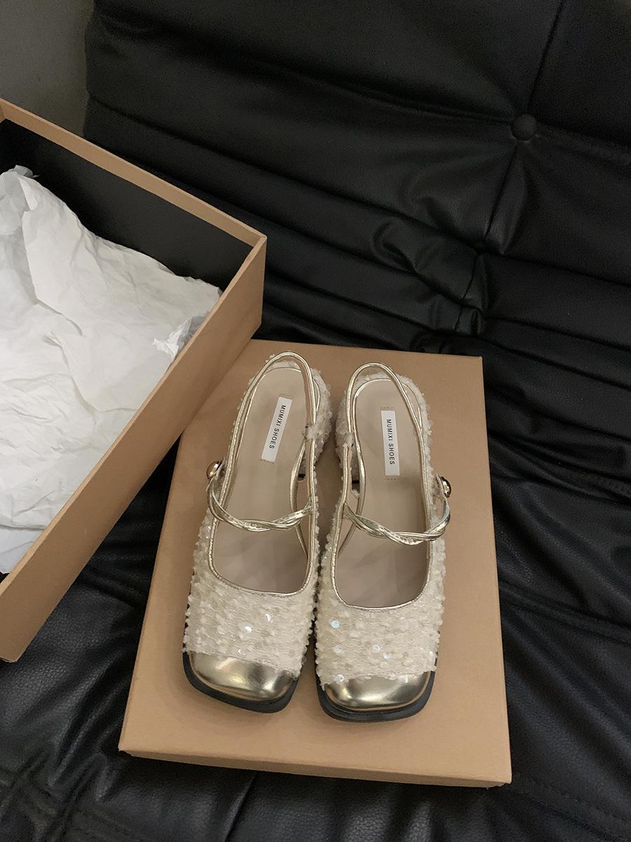 

Сумка Xiaoxiangfeng, сандалии с головкой, туфельки феи, новинка лета 2025 года, с юбкой, красивые сандалии Мэри Джейн 39 бежевый