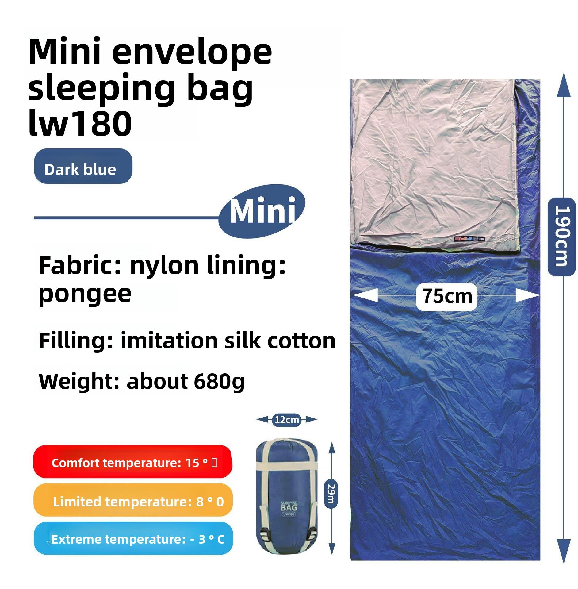 Outdoor Lightweight Mini Waterproof Adult Sleeping Bag Air Conditioner Camping Envelope Bag for Hiking Tent Camping