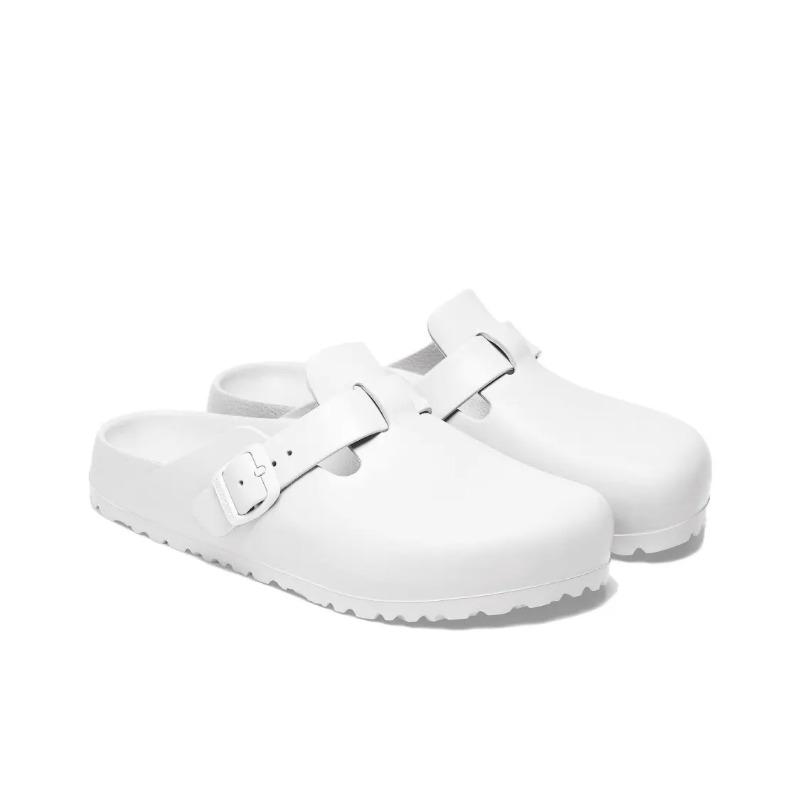 Birkenstock Boston Essentials Unisex Fashion Casual Closed Toe Clogs White Narrow Fit 0127133 37