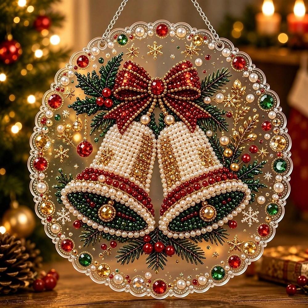 Acrylic Round Board Pearl Painting Kit DIY Craft Xmas Acrylic Pendant Gift